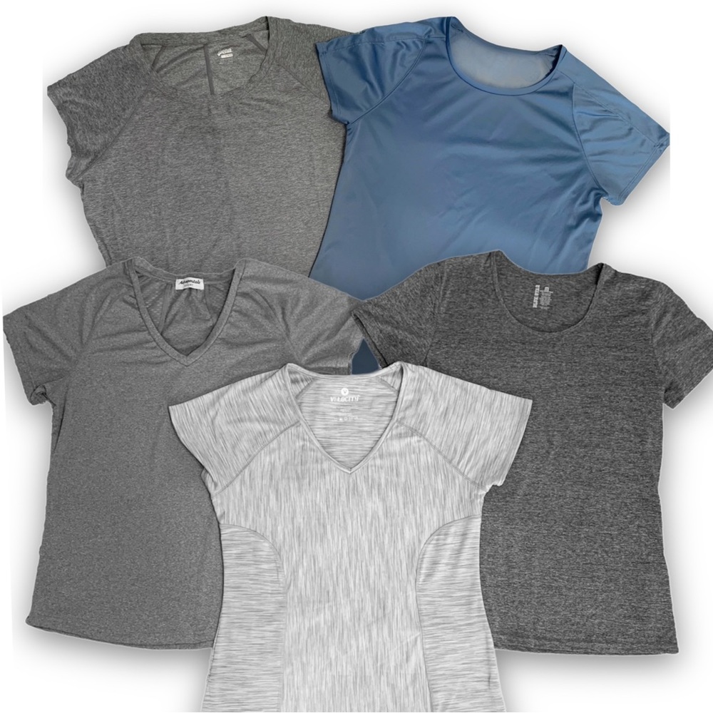 Lot of Workout Tees Active Tops Aeropostale Velocity Blue Star Danskin Gray Blue